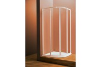 Supernova - Cabina dus semirotunda 80 Alb+Grape